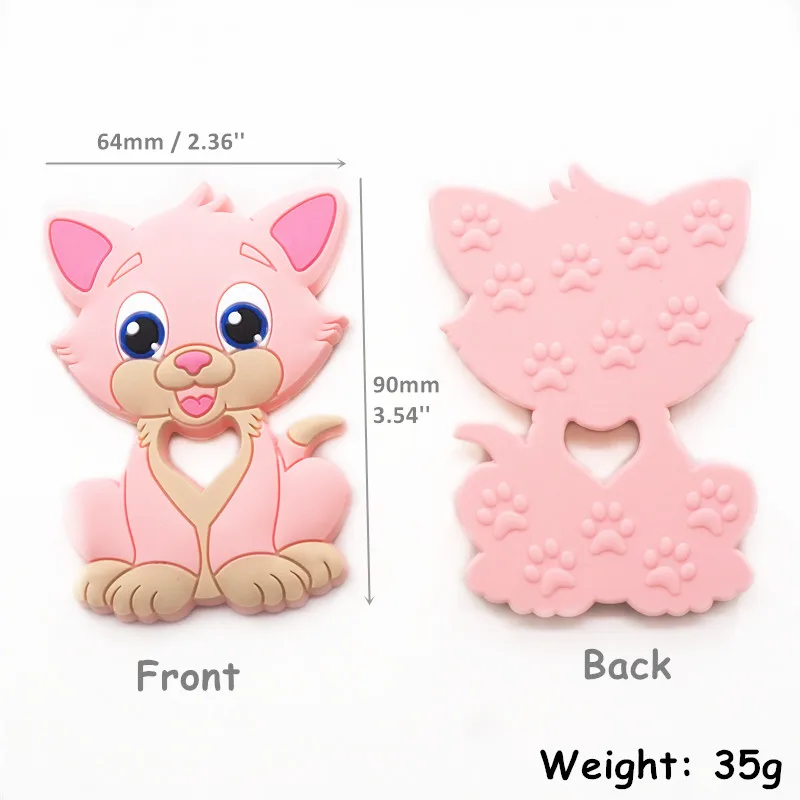 Chengkai 10 шт. Силиконовый грызунок с котом DIY Baby Shower Жевательная Подвеска для