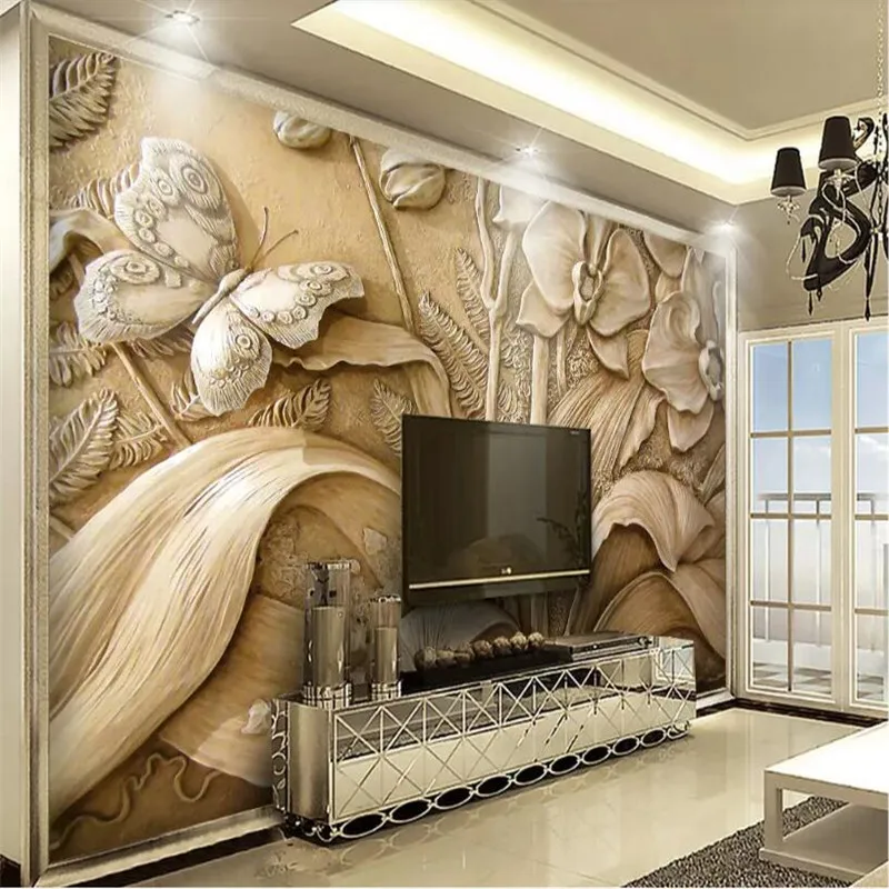 3D stereo orchid butterfly background wall professional making murals, wallpaper wholesale, custom poster photo wall 3D stereo orchid butterfly background wall professional making murals, wallpaper wholesale, custom poster photo wall