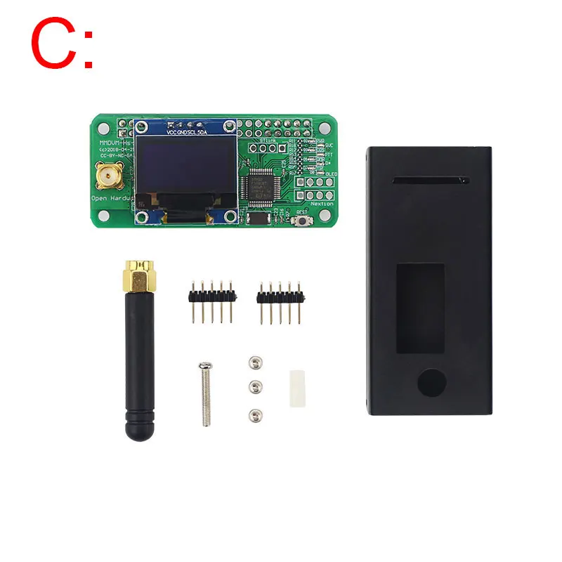 Raspberry Pi Zero MMDVM точка расширения точки доступа радиостанция UHF VHF точка доступа цифровой голосовой модем для Raspberry Pi Zero W - Цвет: Board with OLED Case