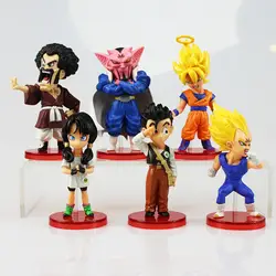 5 компл./лот 8 см ПВХ В версии Dragon Ball Z рисунок Majin Буу Gotenks Саян Сон Гоку фигурку игрушка куклы с опорной отличный подарок