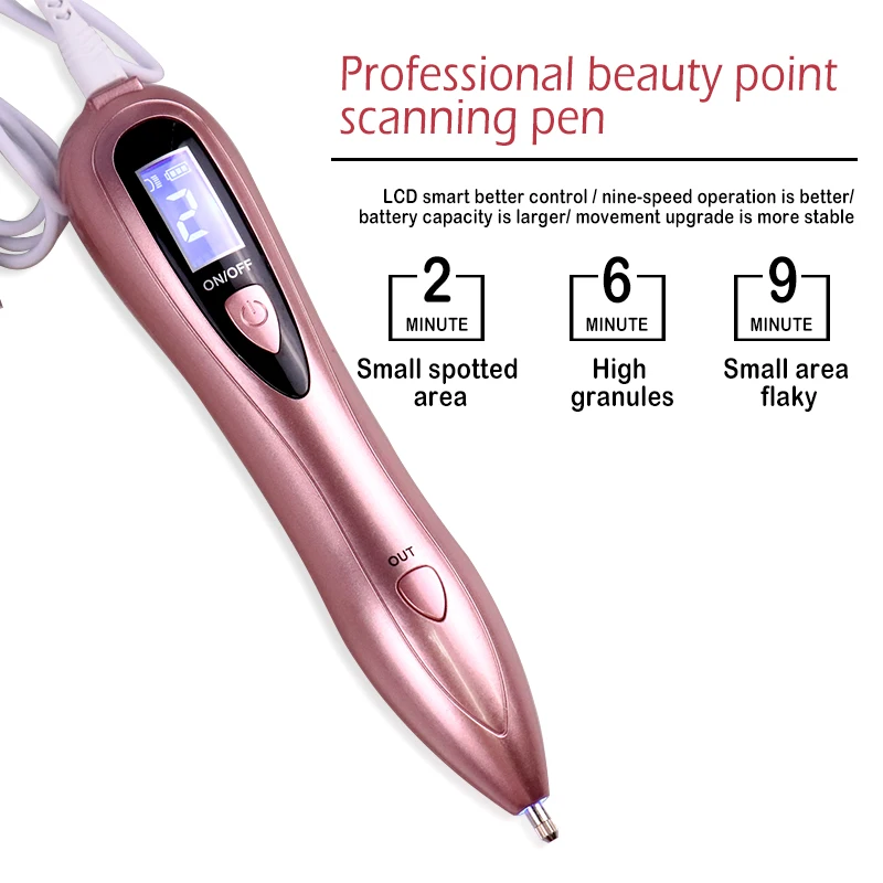 Rose Gold Plasma Pen Laser Skin Mole Removal Dark Spot / Acne /Freckle /Wart Remover No Side Effects Medical Beauty Instrument