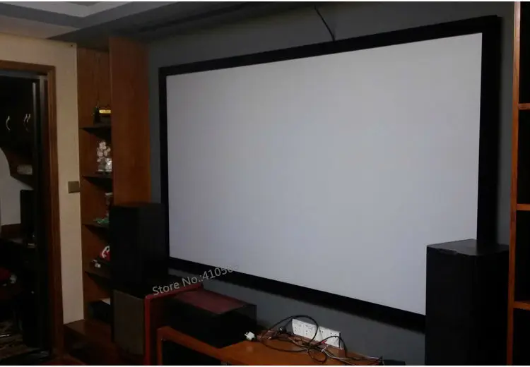 Матовый белый 3D проектор экран 8" Диагональ 16:9 4K Ультра HD готовый плоский фиксированная рамка проекционные экраны с черным Velevt