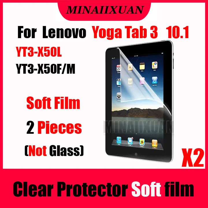 2 шт прозрачная Защитная мягкая пленка (не стекло) для Lenovo Yoga Tab 3 10 1 X50L X50F X50M YT3