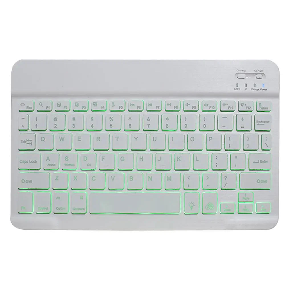 Тонкий беспроводной Съемный Bluetooth клавиатура чехол для Apple iPad Air 1 2 Pro 9,7 5 6 iPad 9,7 A1822 A1893 - Цвет: Only White Keyboard