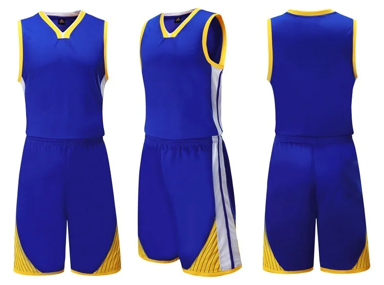 Мужская баскетбольная майка на заказ, баскетбольная форма без рукавов, баскетбольные наборы размера плюс желтого цвета, можно напечатать имя номера - Цвет: Blue Not Printing