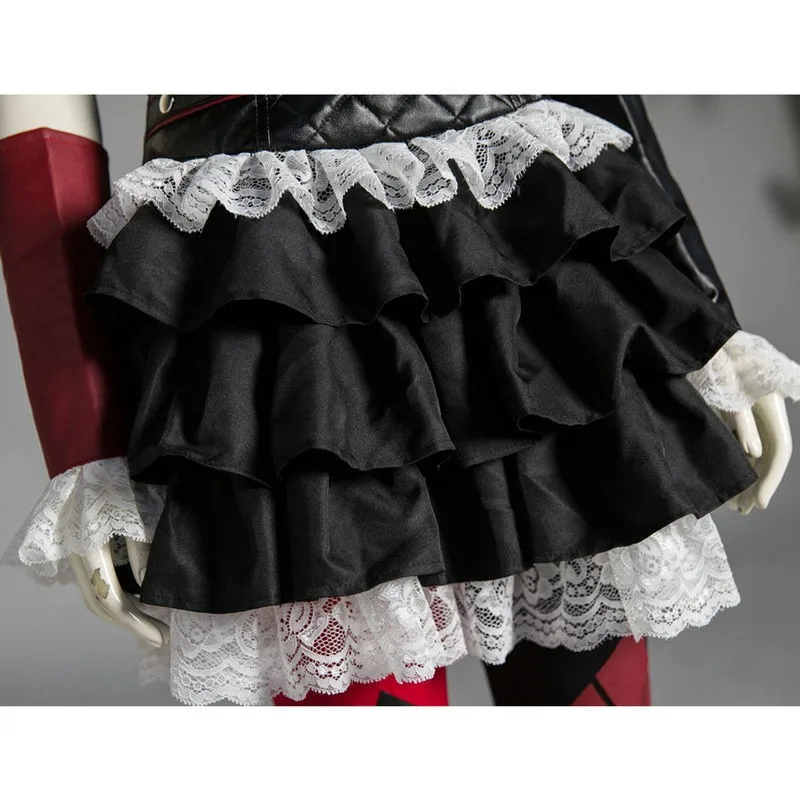 Batman Arkham Asylum Harley Quinn Halloween Carnival Cosplay Costumes Outfit Party Dress Dark Knight Suit for Adult Women5