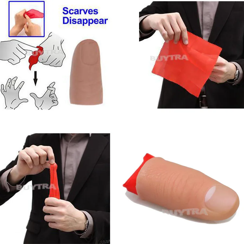 

Fake Thumb Tip Finger Fake Magic Trick Close Up Vanish Appearing Finger Tricks Props Toys Funny Prank Party Favor