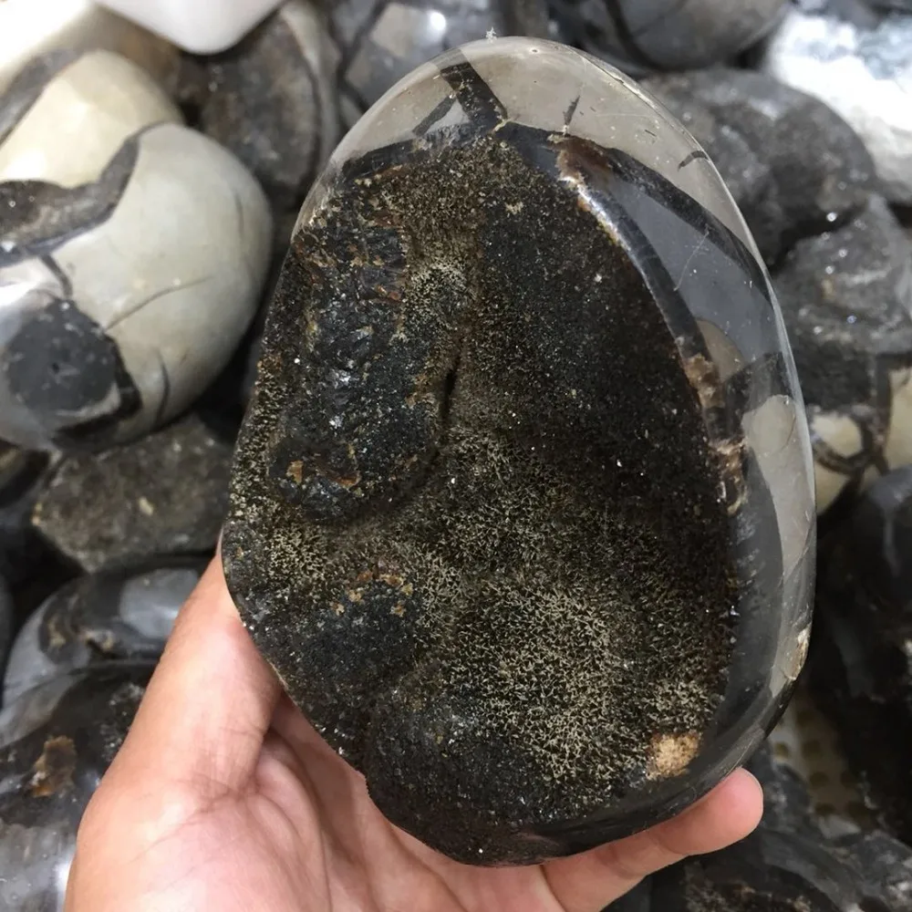 

Natural dragon septarian crystal gemstone geode meditation healing chakra sepatirum crystal dragon egg home decoration