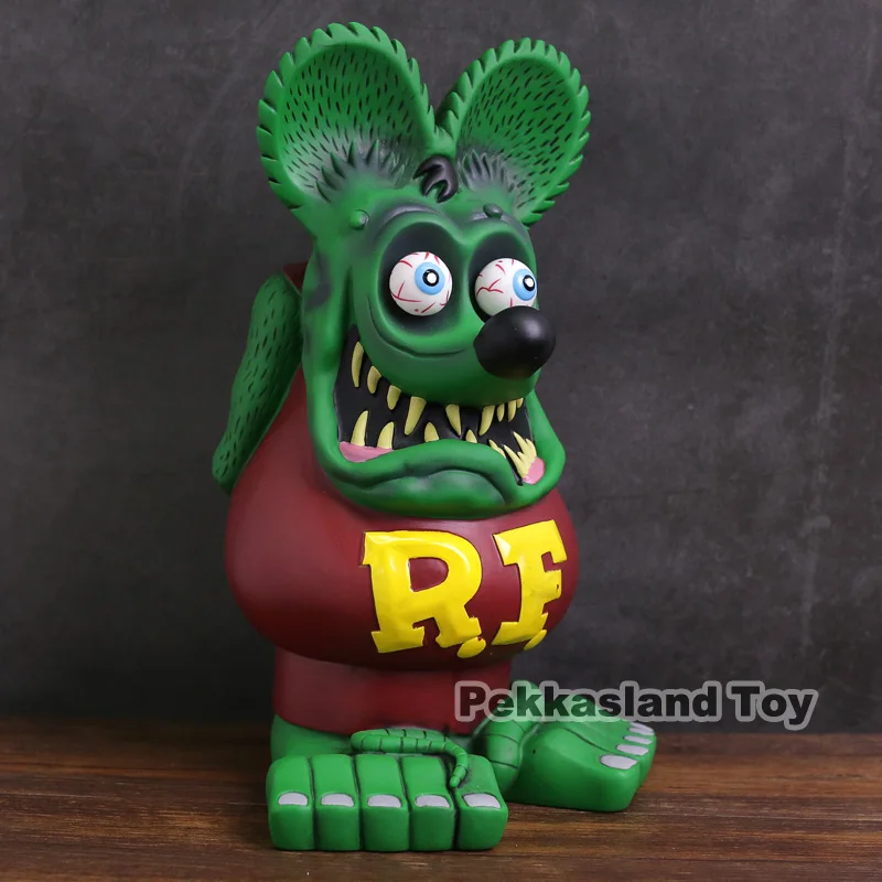 Сказки Rat Fink супер большой Размеры 32 см высокий крыса Финк ПВХ Статуя Рисунок Коллекционная модель игрушки