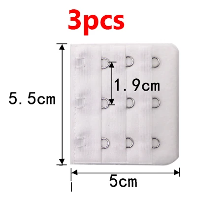3/8 шт. мягкий бюстгальтер ремешок Застежка заменить нижнее белье Для женщин бюстгальтер расширитель 3 крючка 3 ряда Нижнее белье Intimates Bra аксессуары - Цвет: 2