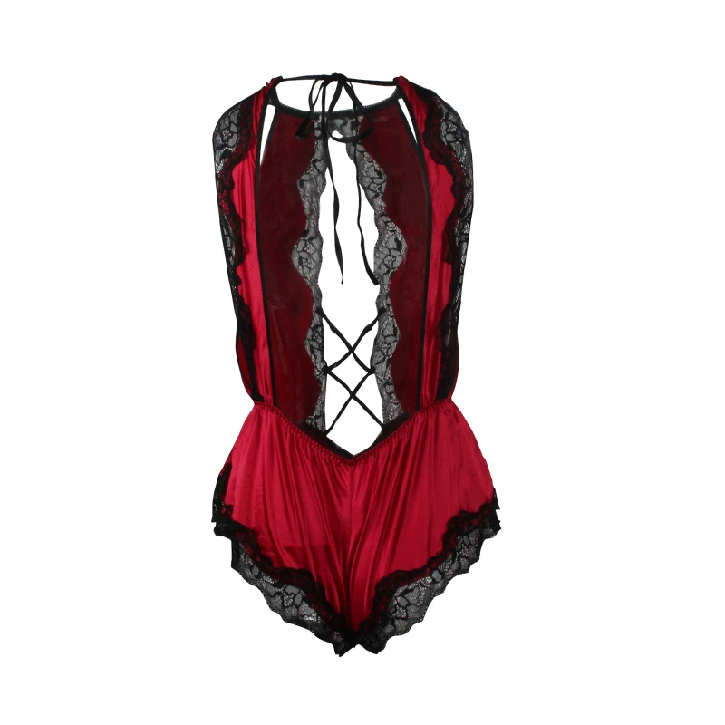 Эротическое женское нижнее белье с открытой спиной и глубоким передом