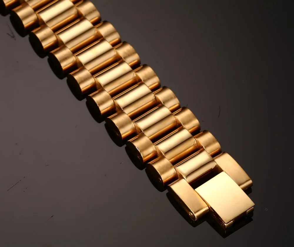 10 мм/15 мм, мужские часы из нержавеющей стали, ремешок, браслет, ремешок для часов, браслет, мужские браслеты, золотые, серебряные, в стиле хип-хоп, ремешок для мужчин