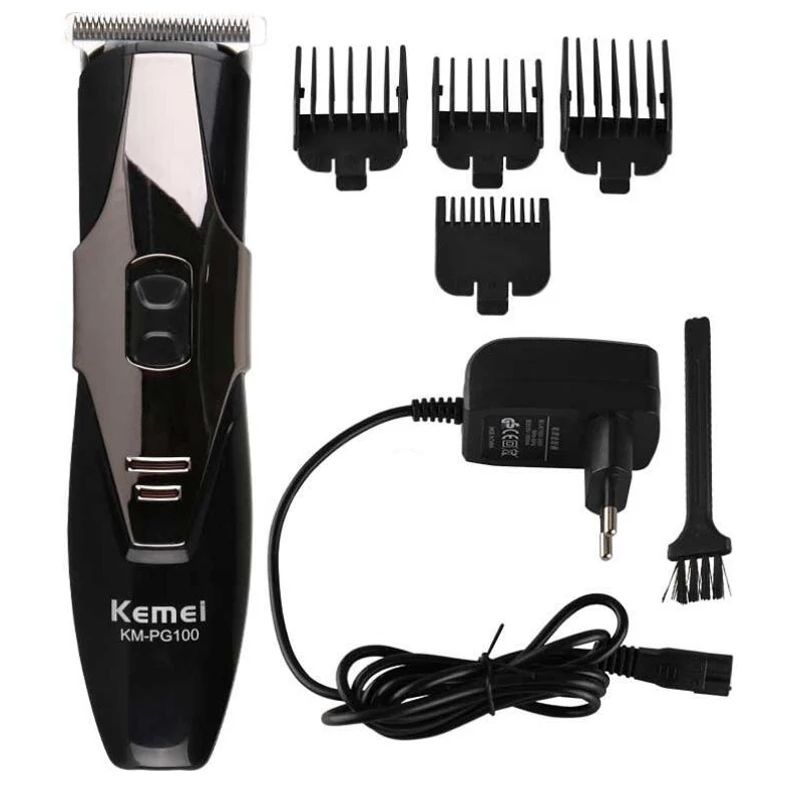 Kemei машинка для стрижки волос профессиональная машинка для Для мужчин Борода бритвы ЕС Разъем для волос Резка машины Регулируемая волос резак km-pg100