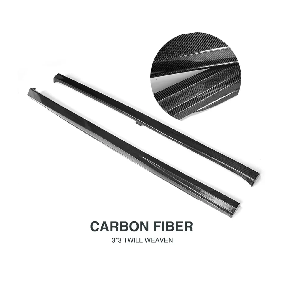  Carbon fiber Auto side Bumper Skirts Aprons for Volkswagen VW Golf 7 VII MK7 GTI Only 2014-2017 2PC