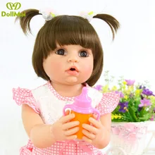 DollMai bebes reborn 56 см полностью силиконовый винил reborn baby dolls игрушки для детей подарок настоящие милые куклы для новорожденных девочек