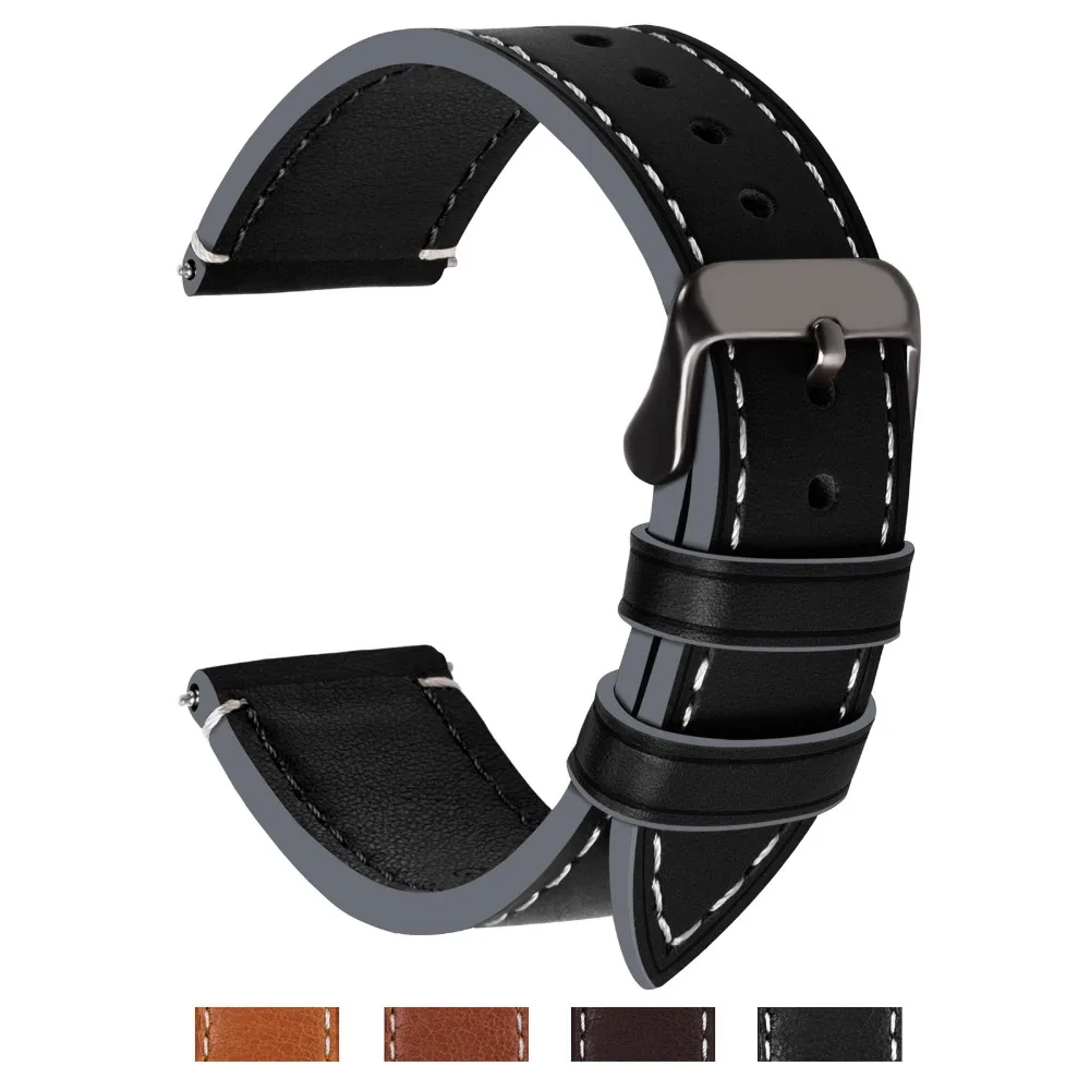Leather Watchband Men Women Watch Band 24mm22mm 20mm 18mm , Watchbands