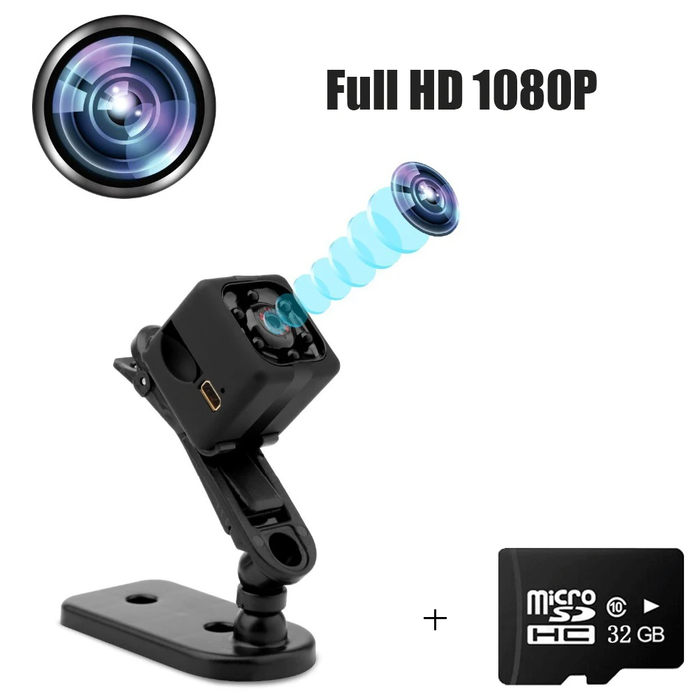 

Mini Camera SQ11 HD 1080P Cam Camera Sport DV Monitor Night Vision Video Camera Recorder Micro Memory Card TF Card 32GB