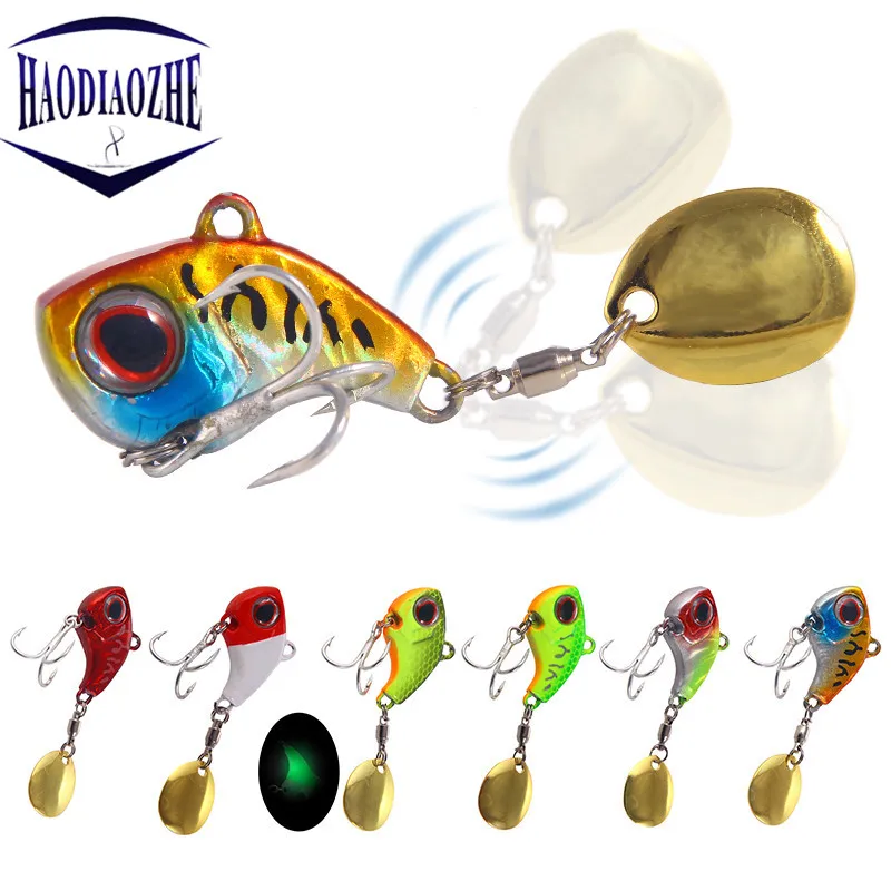 

HAODIAOZHE Metal Mini VIB With Spoon Fishing Lure 9g/13g/16g/22g Hard Crankbait Vibration Spinner Sinking Bait Fishing Tackle