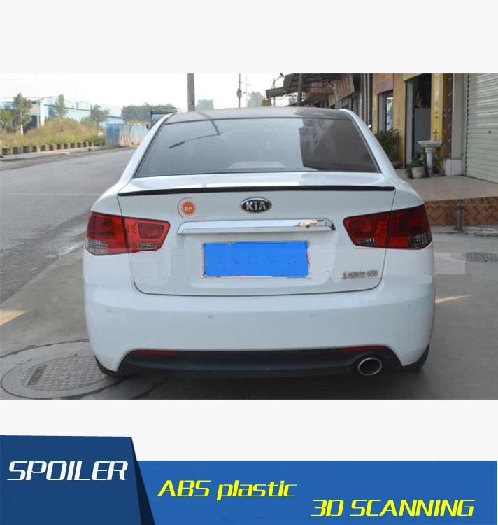

For Kia Forte Spoiler High Quality ABS Material Car Rear Wing Primer Color Rear Spoiler For Kia Forte Spoiler 2010-2013