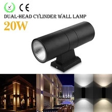 20 Вт COB Светодиодная подсветка стены и вниз круглый Настенный светильник водонепроницаемый IP65 AC 85-265V Крытый открытый светильник ing и украшения