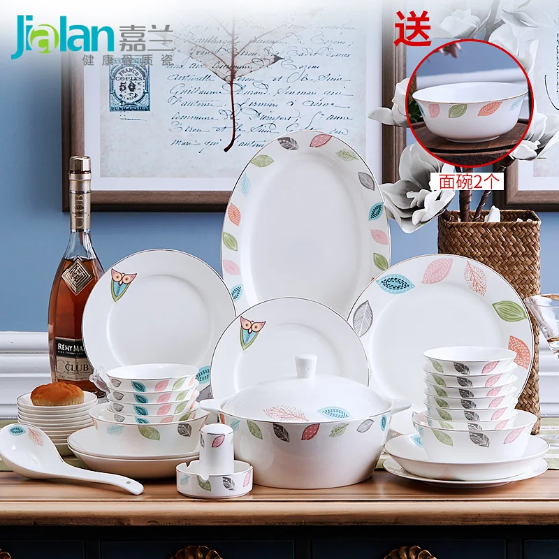 China 56 Korean dishes garland suit wedding gifts household dishes