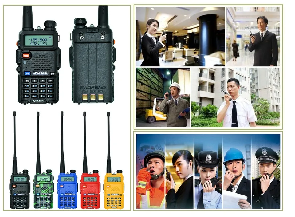 BaoFeng УФ-5R рация Профессиональный рации Baofeng UV5R Трансивер 128CH 5 Вт УКВ и УВЧ Портативных УФ 5R радиоприемник Для охота Радио
