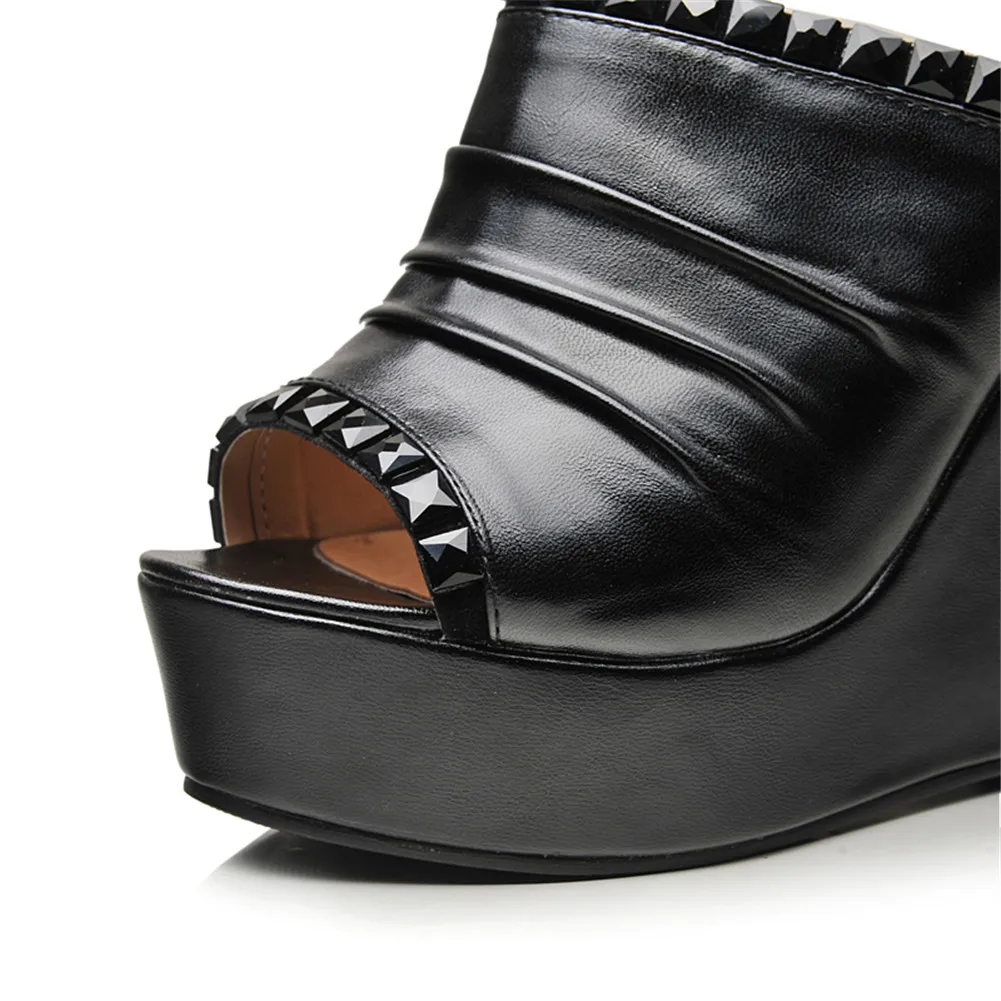 Karinluna/Новое поступление, Прямая поставка, большой размер 32-43, открытый носок, танкетка, высокий каблук, женские туфли на высоких каблуках, обувь для вечеринок женские туфли-лодочки