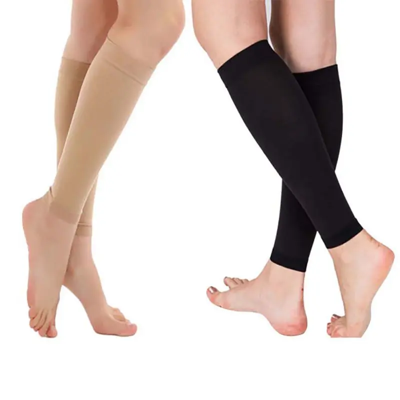 

Newest 1 Pair Relieve Leg Calf Sleeve Brace Support Compression Varicose Socks 20-30 mmhg