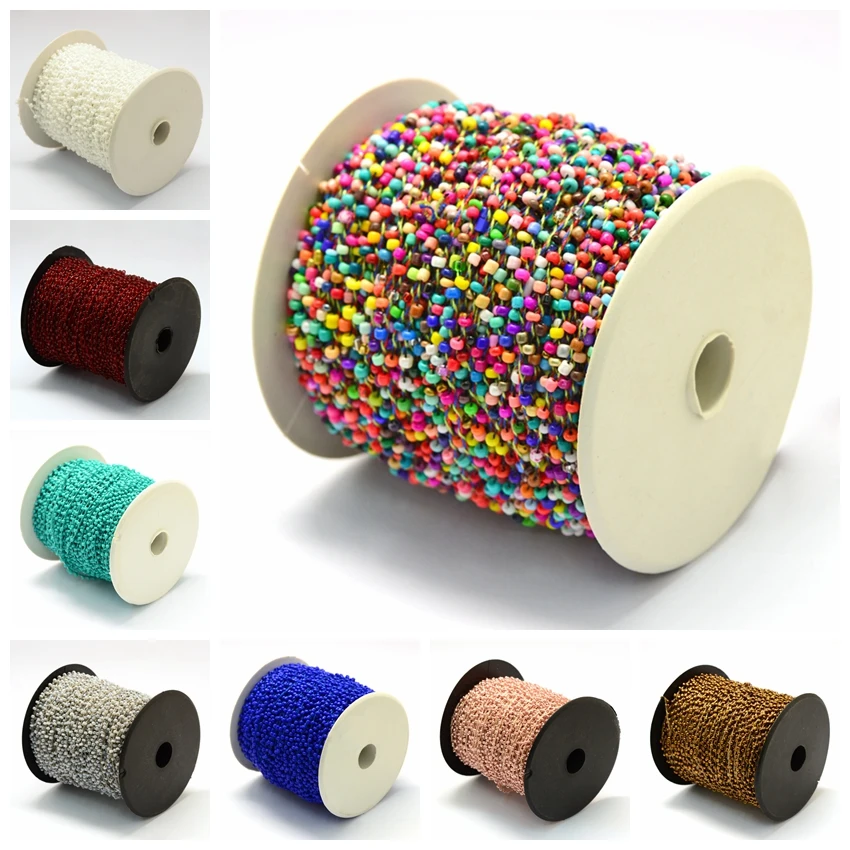 2mm Opaque Seed Beads Cords for Jewelry Making DIY Accessories Findings Polyester Cords