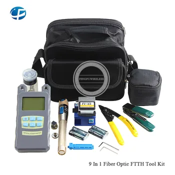 

Cheapest Type 1 Fiber Optic fusion splicer Tool Kit with FC-6S Fiber Cleaver Optical Power Meter 10km visual fault locator