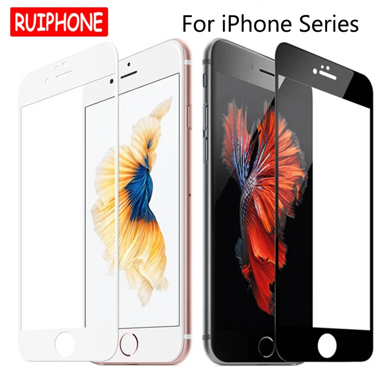 

Tempered Glass For iPhone 7 7 8 Plus X Explosion-Proof Screen Protector Film For iPhone 6 6s Plus XS max XR 4 4s 5 5S 5C SE Case