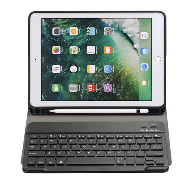 Чехол для iPad 9 7 2018 2017 Air 2 с клавиатурой-тонкий Чехол-подставка магнитным съемным