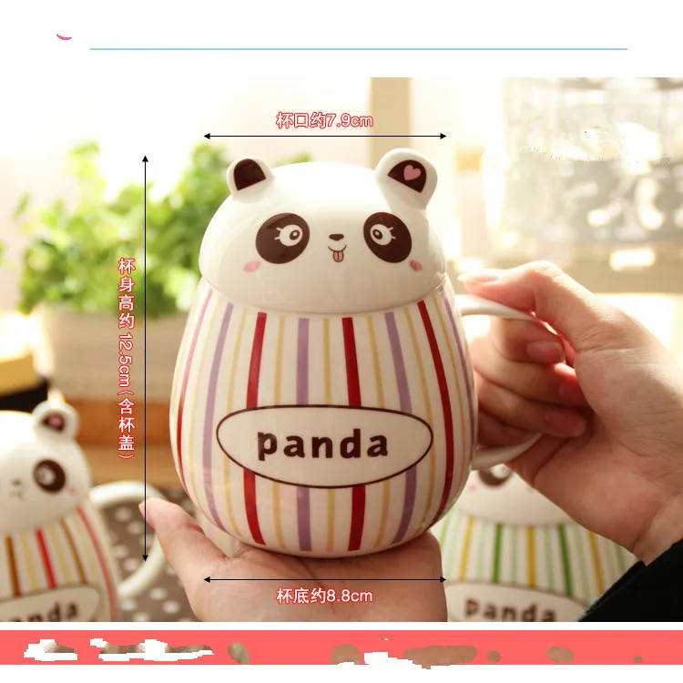 Lovely Panda Cartoon Ceramics Mug Large with Milk Cups and Children's Cute Drinkware Creative Gifts Home Kitchen Cups