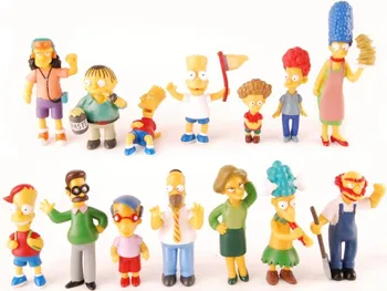 

14pcs/lot 5-12cm Simpsons Collection Figure Toys Decoration Action Figure Brinquedos Anime Children Toys
