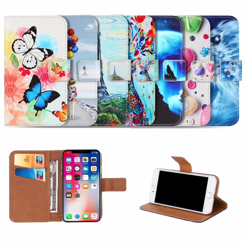 

Case For Coolpad Canvas 1 2018 Case Fashion Cartoon Pattern High Quality leather protective cover Mobile phone bag