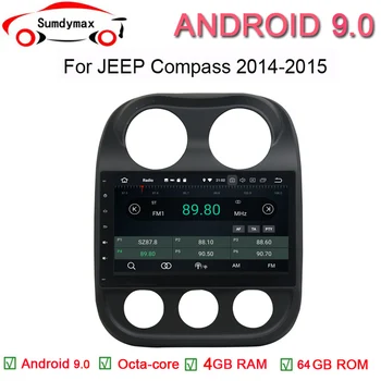 

10.1" touch screen one din car audio player for JEEP Compass 2016-2017 with android 9.0 system octa core 4G RAM 64G ROM