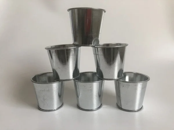 

40pcs/lot D6XH5.5CM Mini Wedding Succulents Pots Silvery metal succulent planters Nursery Pot cheap