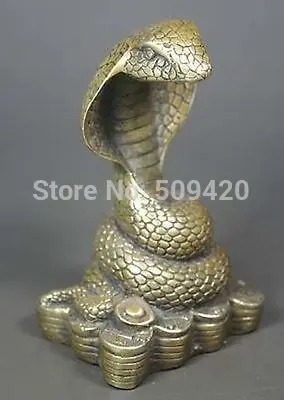 

CHINESE OLD COPPER HANDWORK SNAKE STATUE