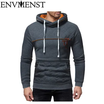 

Envmenst Brand New Autumn Winter Fashion Solid Color Hoodies Casual Coat Men Long Sleeve Sweatshirts Pullover