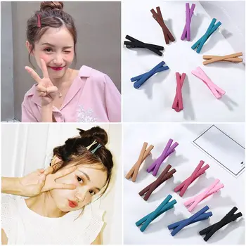 

Woman Barrettes Candy Color Cross Side Clamp Hair Clip Accessories Frosted Girls Hairgrips Hairpin Hairclip Headwear