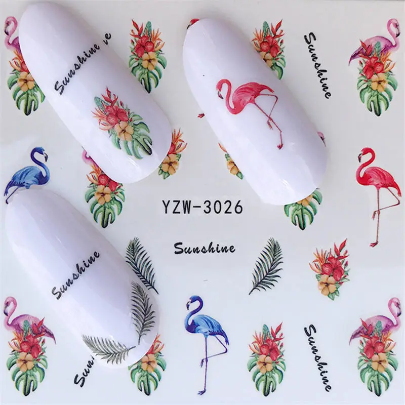 YZWLE, 1 шт, цветы/животные, переводные наклейки, переводные наклейки для ногтей, сделай сам, модные обертывания, советы, инструменты для маникюра - Цвет: YZW-3026