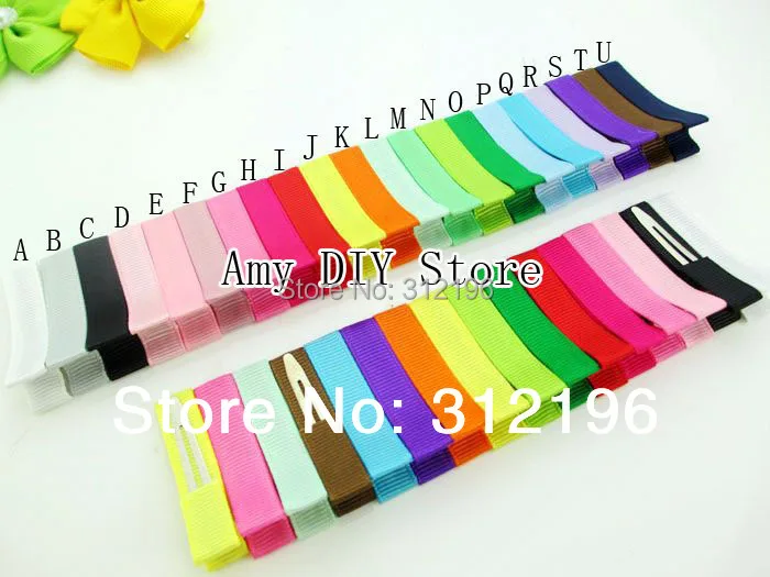 

MyAmy Free Shipping 120pcs/lot grosgrain ribbon single pronged hair clips lined with grosgrain ribbon