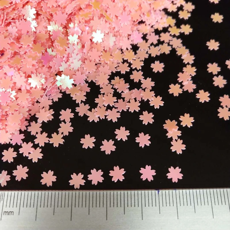 5 мм Сакура узоры для ногтей с блестками блестящие украшения для маникюра сладкий вишневый цвет украшения наполнение пайетками самодельная открытка для ручной работы конфетти