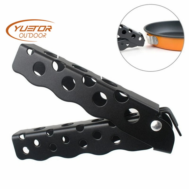 

YUETOR Outdoor Camping Pan Handler Pot Lifter Holder Gripper Pan Clip Clamp Cookware Hot Dish Holder Outdoor Camping Pot Lifter