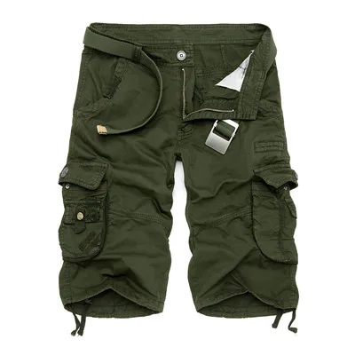 Günstige Mens Military Cargo Shorts 2020 Neue Marke Neue Armee Camouflage Shorts Männer Baumwolle Lose Arbeit Beiläufige Kurze Hosen Keine Gürtel