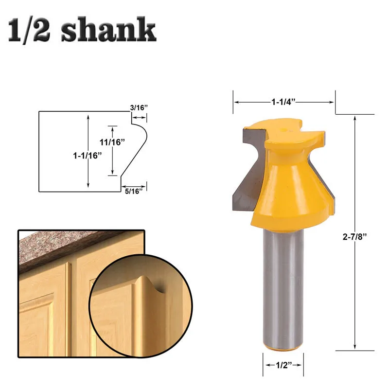 1 шт. 12,7 мм 1/" хвостовик средний палец ручка и дверь губы древесины фрезы карбида вольфрама долото фрезы для дерева Деревообрабатывающие инструменты - Длина режущей кромки: as show