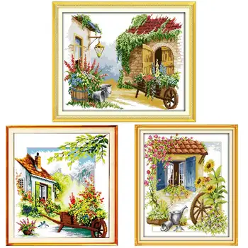 

Little Float Patterns Counted Cross Stitch 11CT 14CT Cross Stitch Sets scenery Chinese Cross-stitch Kits Embroidery Needlework