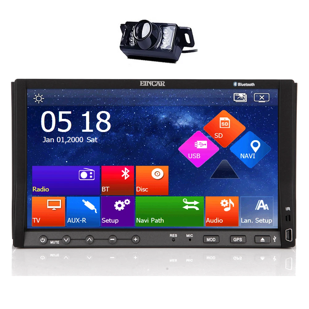 Top Music Radio 8GB GPS Map MP3 PC Logo Car DVD Player AMP SD 2 Din Autoradio Receiver Stereo In Deck Navigator CD 9