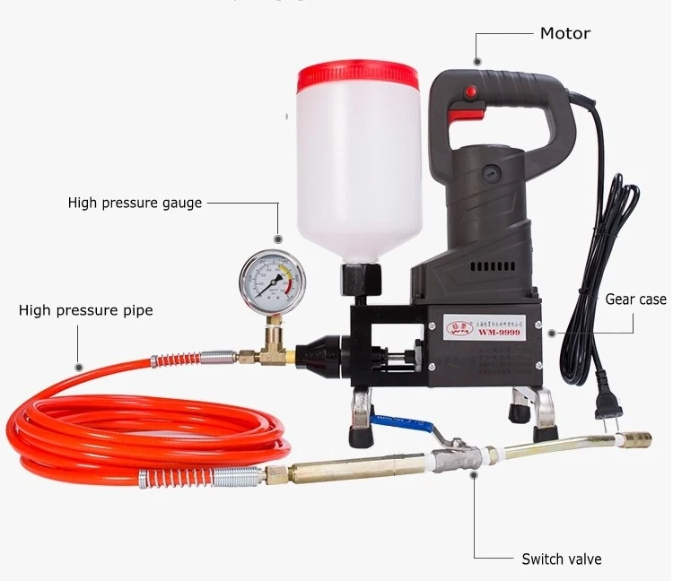 Затирка машина Затирка инжекторный насос высокого давления герметичная машина водонепроницаемый ремонт трещин