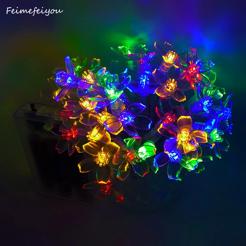 Beste Feimefeiyou batterij Operated 10FT 2 m 20 leds Creative Cherry Blossom LED String Light Fairy Licht voor Kerstmis Nieuwe Jaar valentijn
